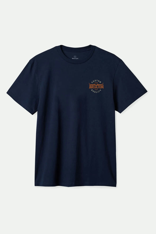 Men's Gibson S/S Standard T-Shirt in the color Washed Navy Worn Wash - Front Product View