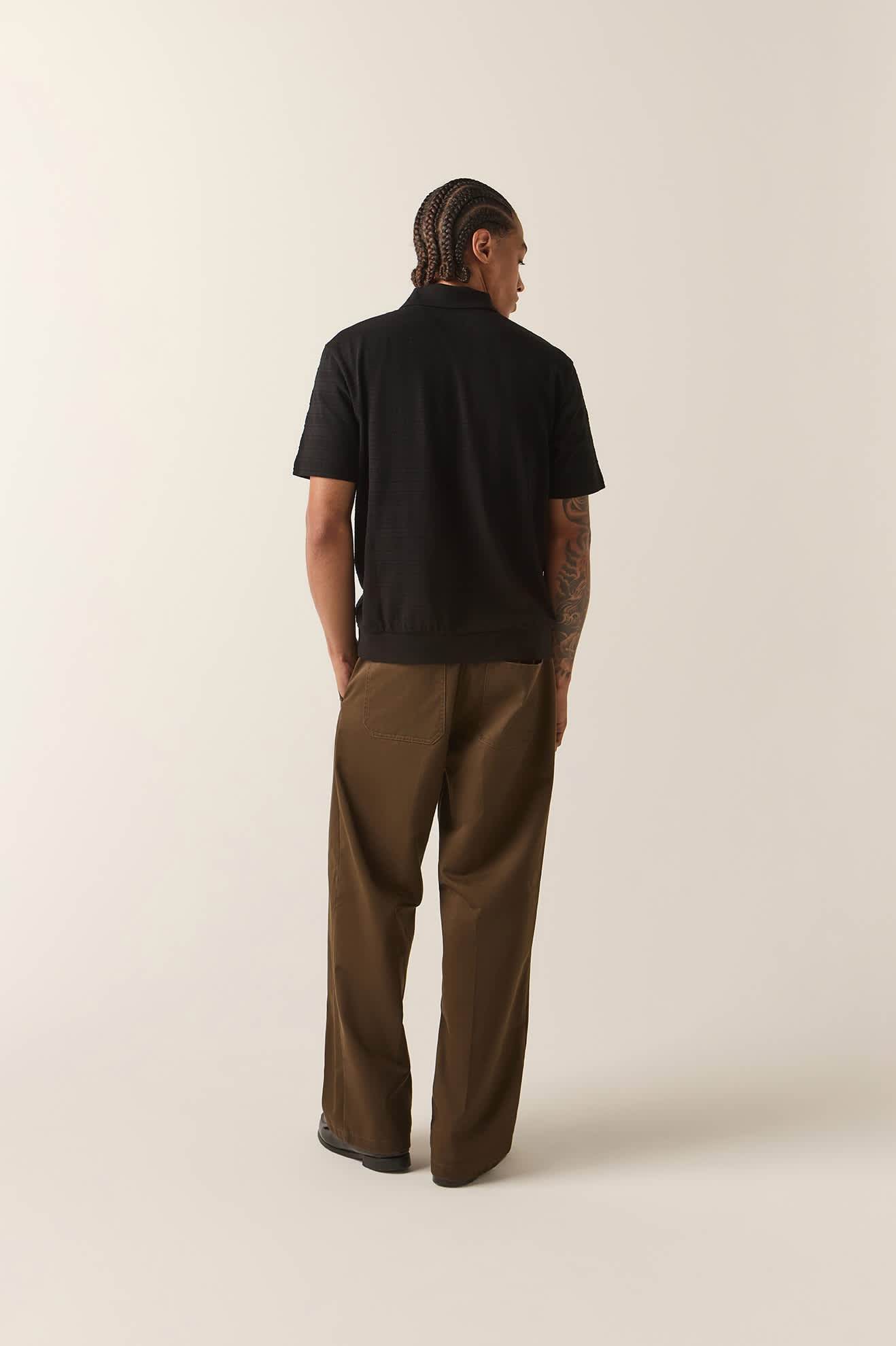 Men's Trademark Chino Pant in the color Walnut Brown - Men's Back View