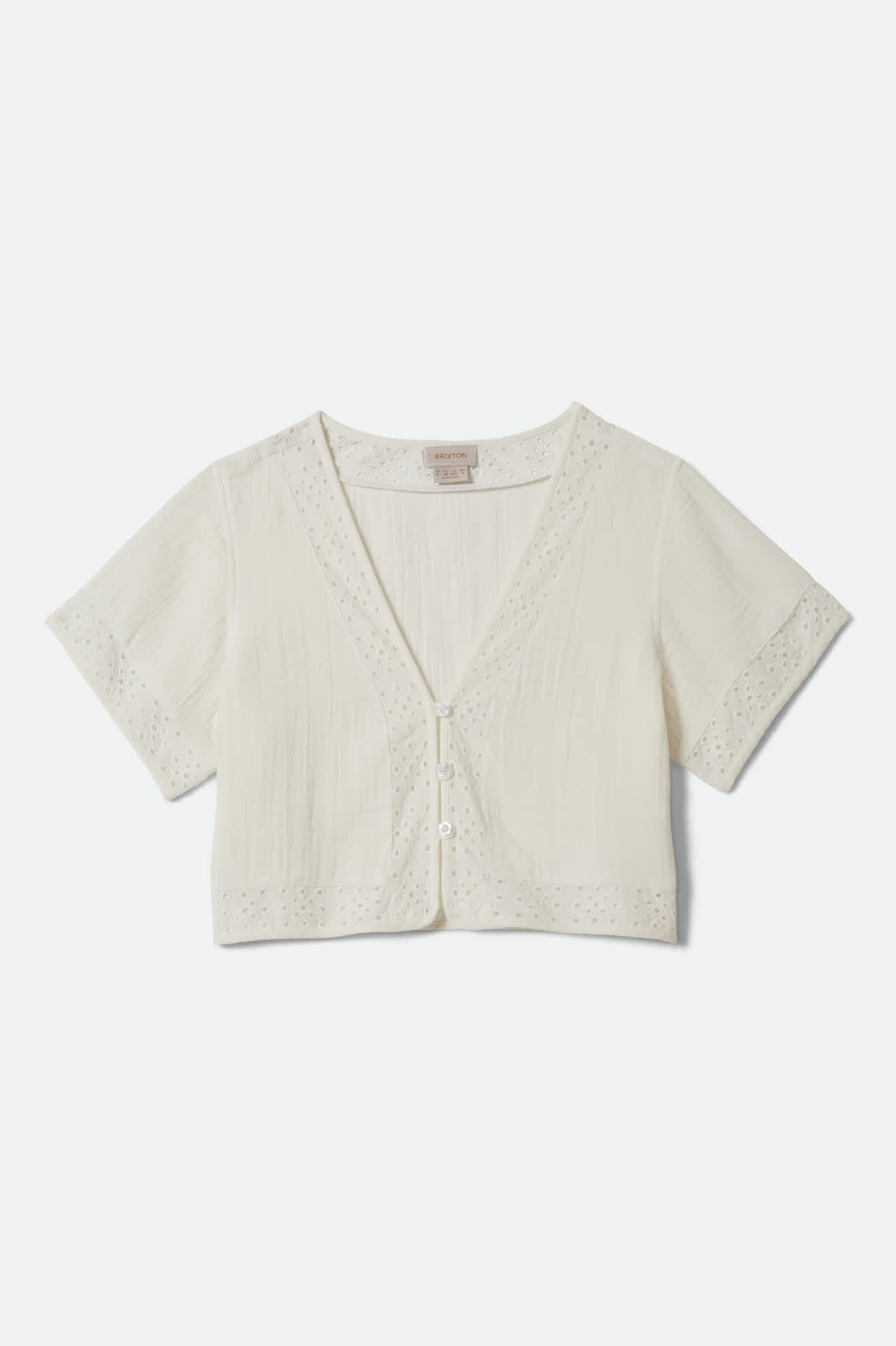Women's Seaside Eyelet Top in the color Off White Eyelet - Front Product View