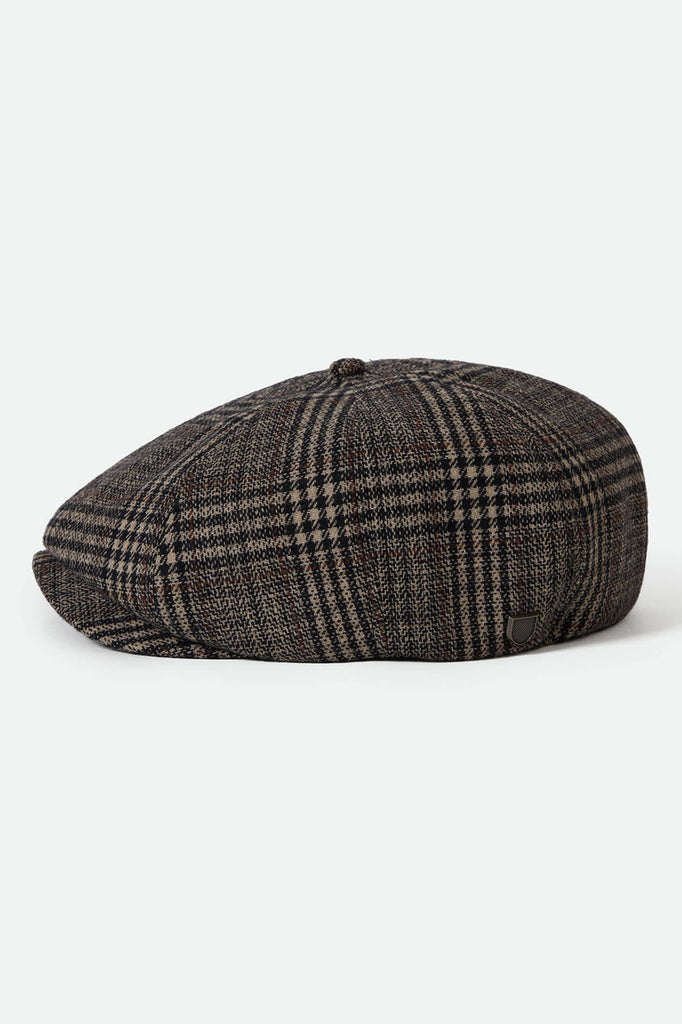 Unisex Brood Newsboy Cap in the color Khaki/Brown Plaid - Additional Laydown image