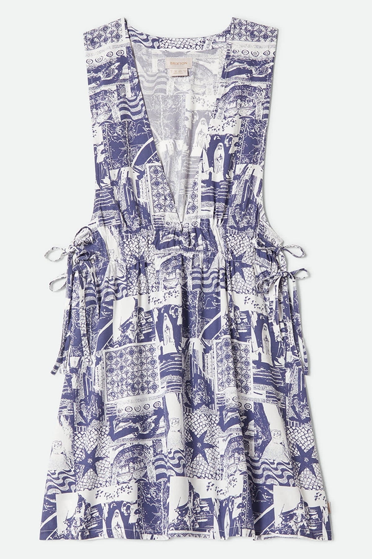 Women's The Bells Dress in the color Navy/White Collage - Front Product Laydown Image