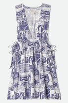 Women's The Bells Dress in the color Navy/White Collage - Front Product Laydown Image