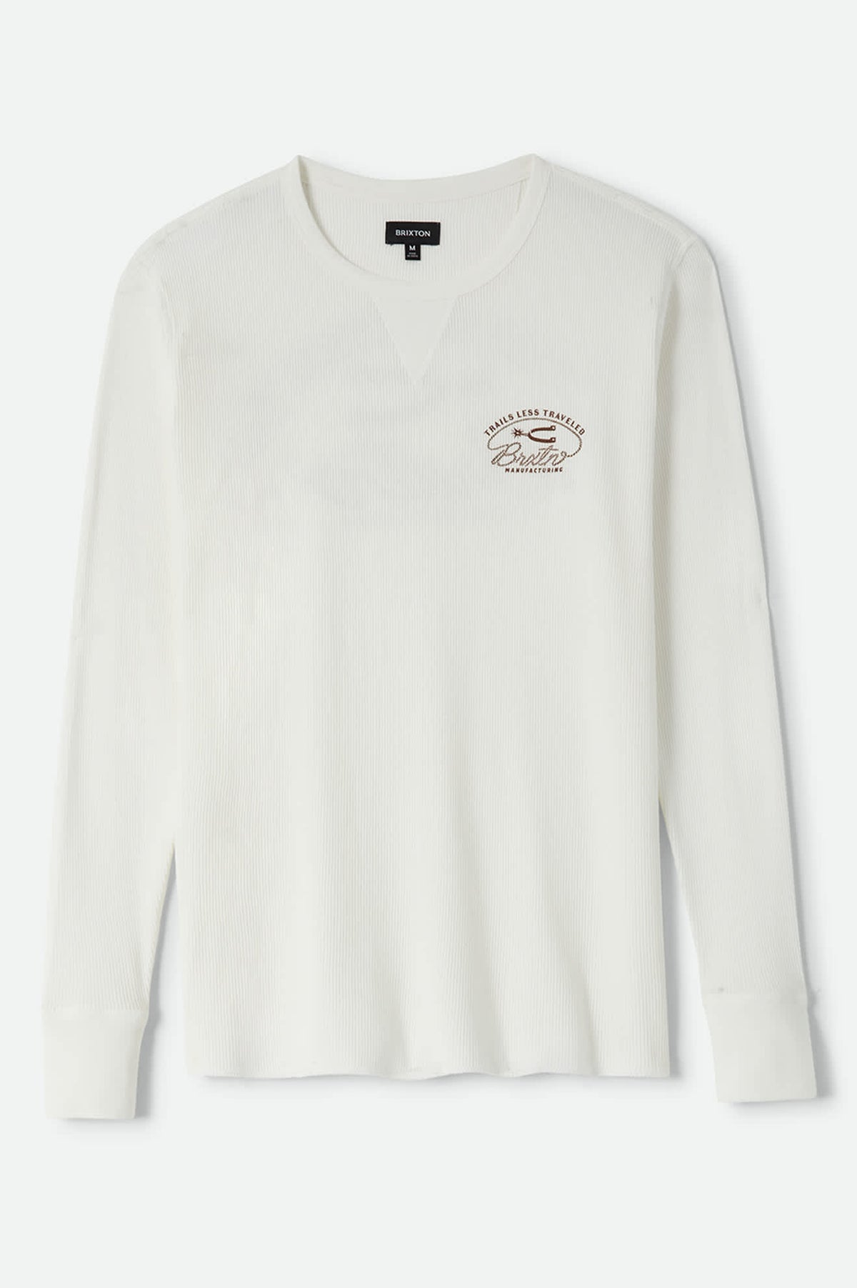 Men's Trails Waffle Knit Top in the color Off White - Front Product Laydown Image