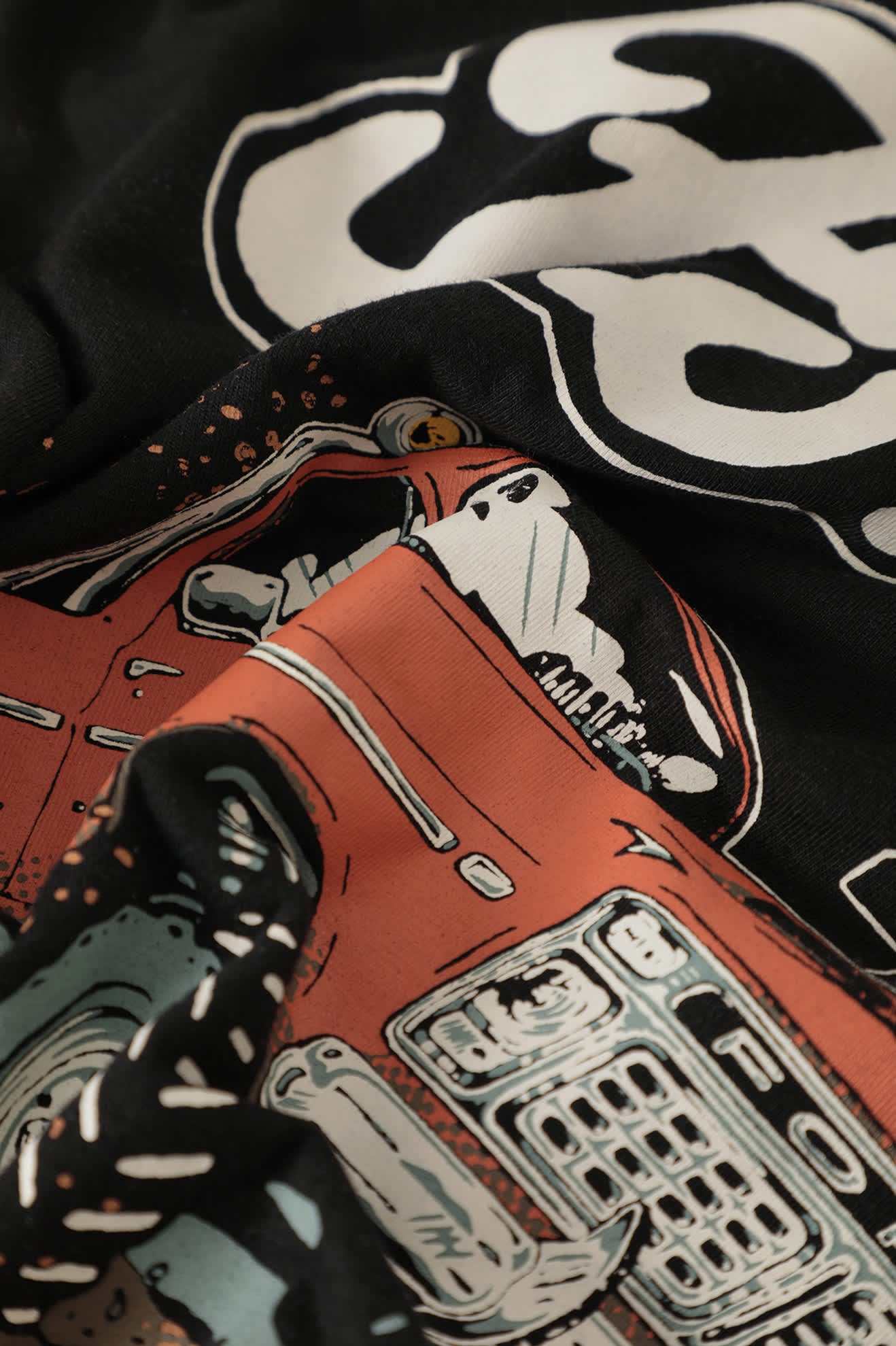 Women's Ford Mud Marathon Ringer T-Shirt in the color Burnt Rubber - Additional Laydown image