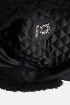 Unisex Barrel Earflap Snap Cap in the color Black/Black - Additional Laydown image