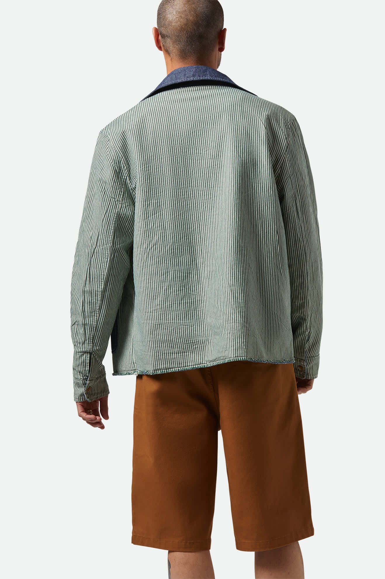 Men's Assembly Reversible Chore Jacket in the color Indigo/Pine Needle/Whitecap - Additional Fit image