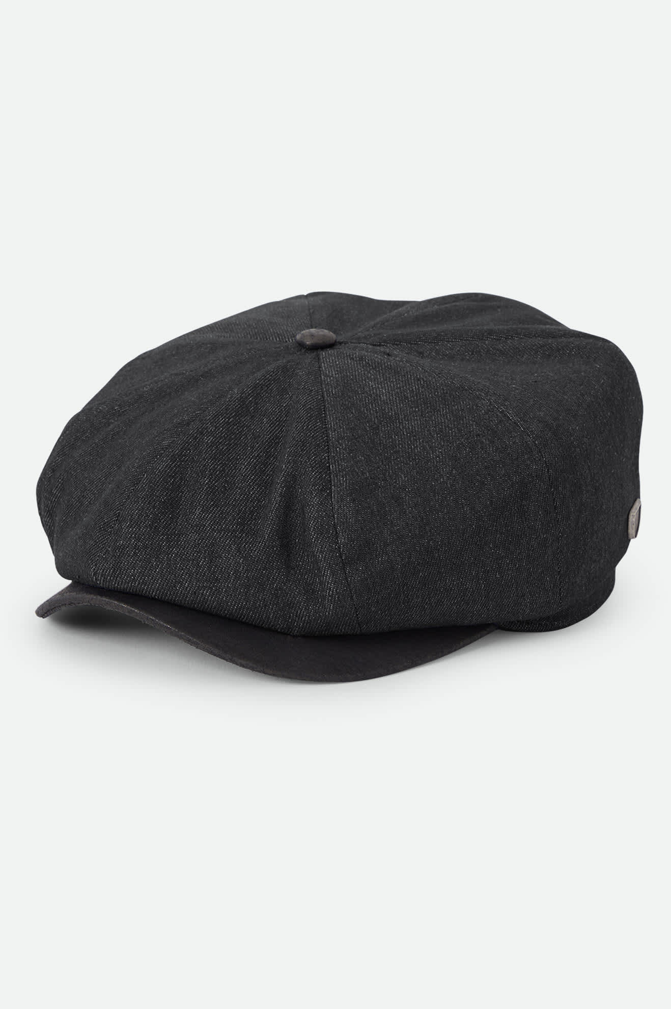 Unisex Brood Baggy Flannel Snap Cap in the color Black Denim/Black - Front Product Laydown Image