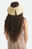 Women's Jasmine Packable Visor in the color Tan/Tan - Women's Back View