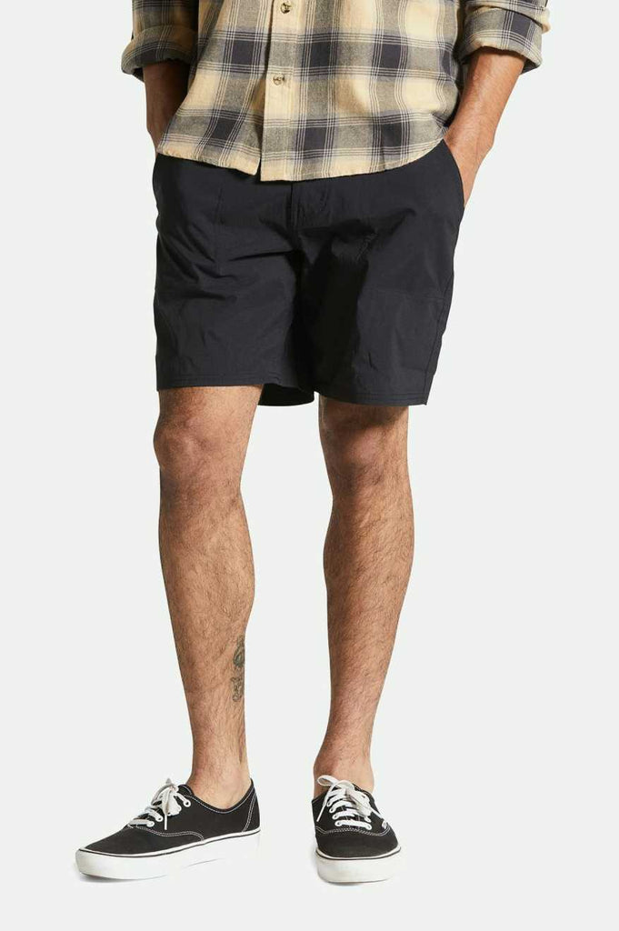 Men's Fit, Front View | Adventure Ripstop Water Short - Black