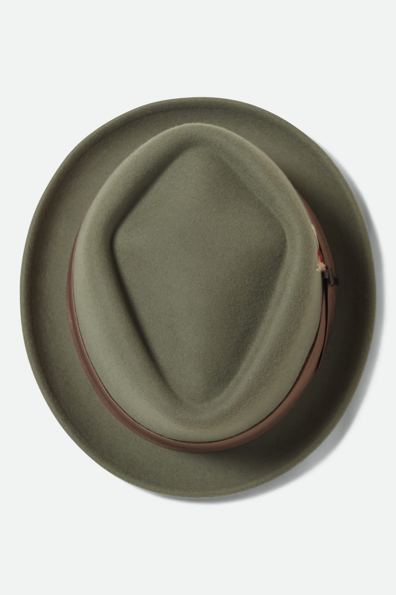 Unisex Stout Pork Pie in the color Olive Surplus/Bronze - Additional Laydown image