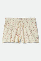 Women's Off Duty Lounge Short in the color Floral Pointelle - Front Product View