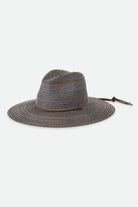 Unisex Mitch Packable Sun Hat in the color Brown - Front Product Laydown Image