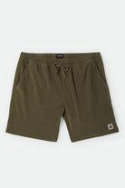 Men's Everyday Corduroy Short in the color Dark Olive - Front Product Laydown Image