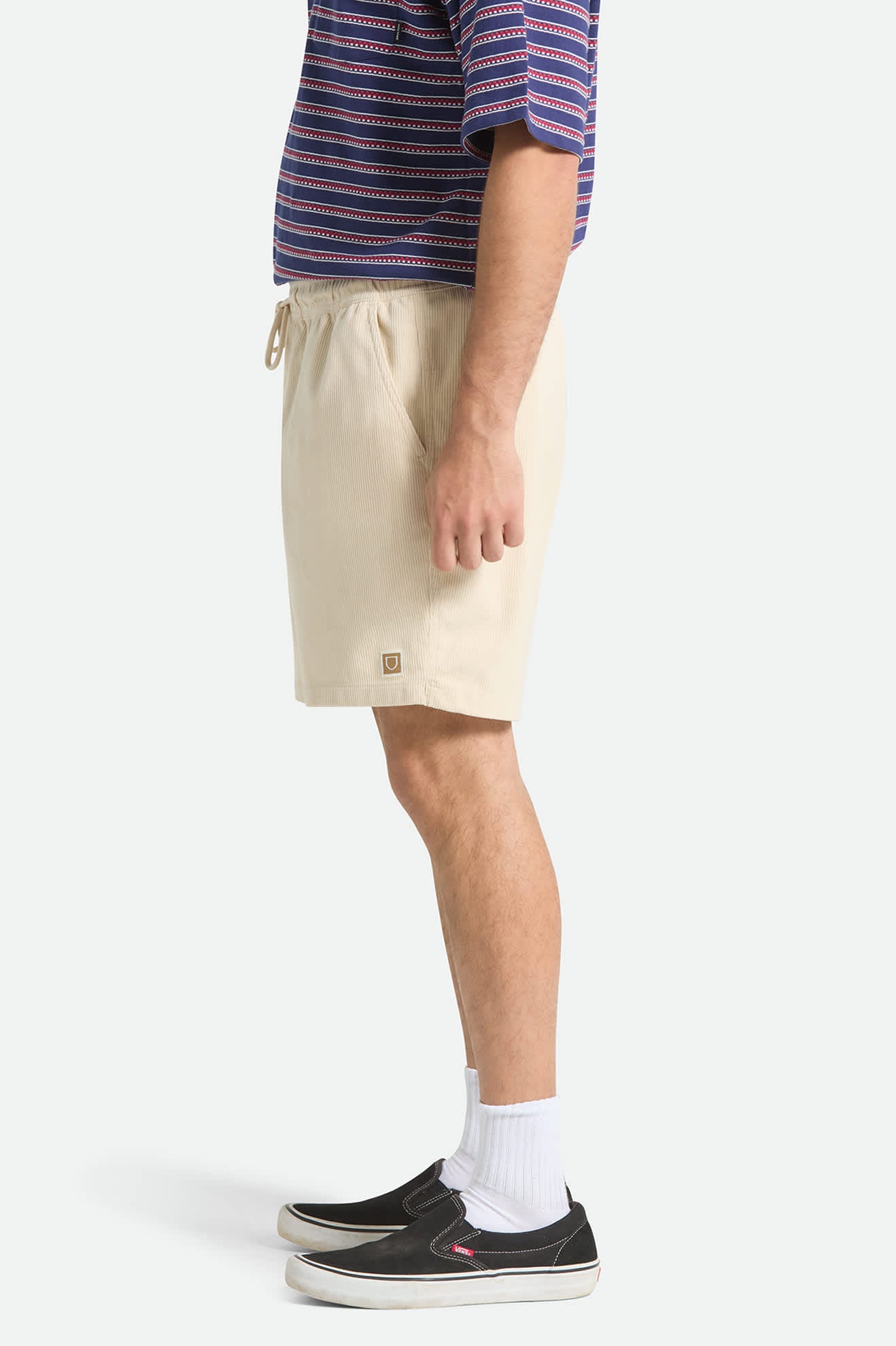 Men's Everyday Corduroy Short in the color Whitecap - Men's Side View