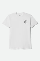 Men's Oath V Short Sleeve Shirt in the color White/Black/Checkered - Front Product View