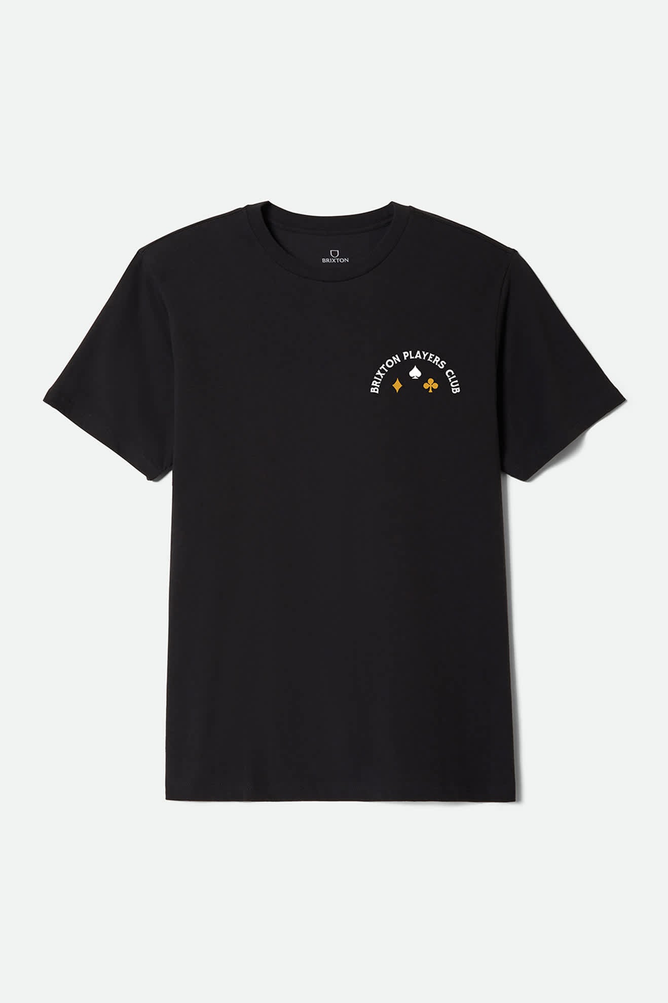 Men's Vanguard Short Sleeve Standard T-Shirt in the color Black - Front Product Laydown Image