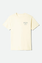 Men's Fremont Short Sleeve Standard T-Shirt in the color Cream - Front Product Laydown Image