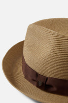 Unisex Horton Convertabrim Packable Fedora in the color Dark Tan/Light Brown - Additional Laydown image