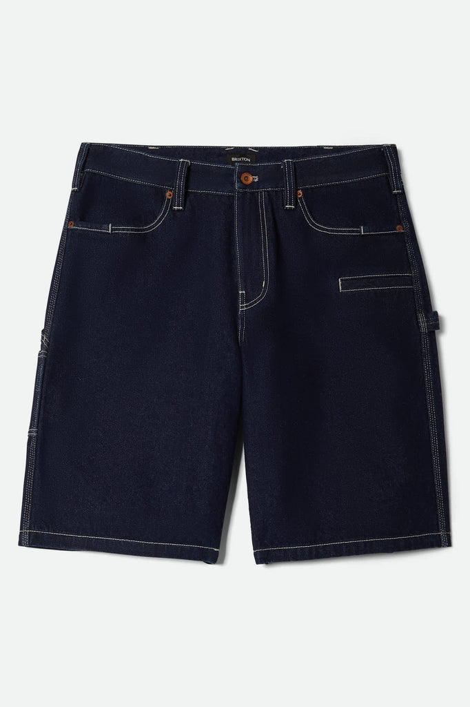 Men's Builders Carpenter Baggy Short in the color Rinse Denim - Front Product View