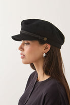 Unisex Fiddler Fisherman Cap in the color Black - Women's Side View