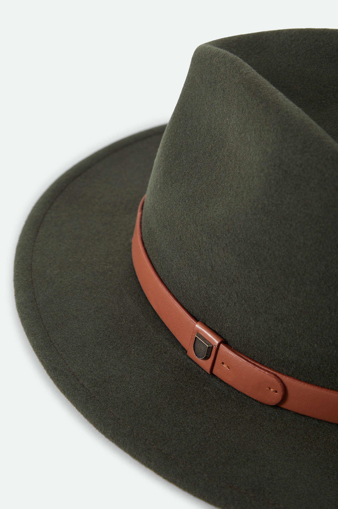Unisex Messer Fedora in the color Ivy/Light Brown - Additional Laydown image