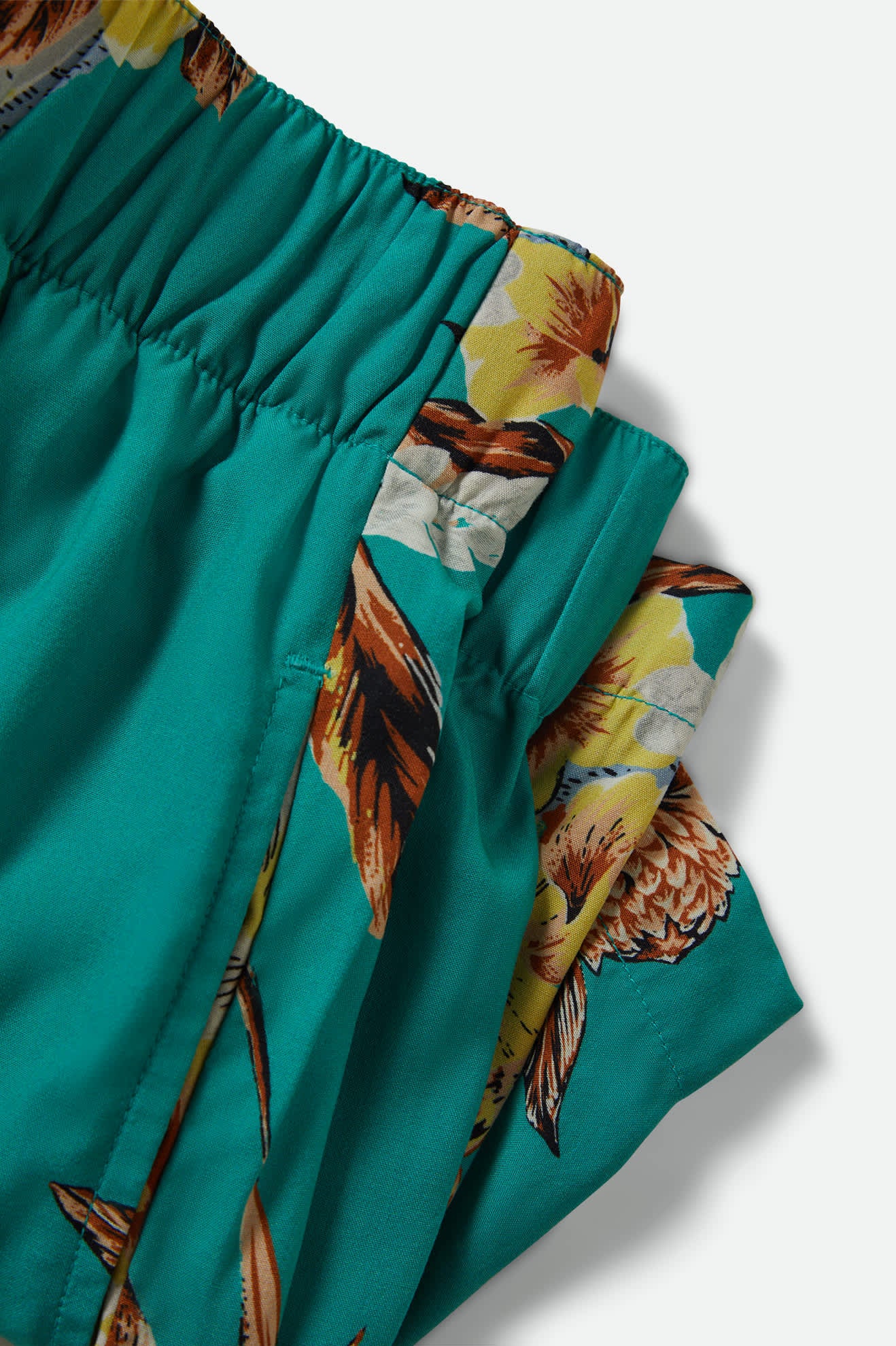 Women's Campos Lounge Short in the color Retro Green Flor Campos - Additional Laydown image