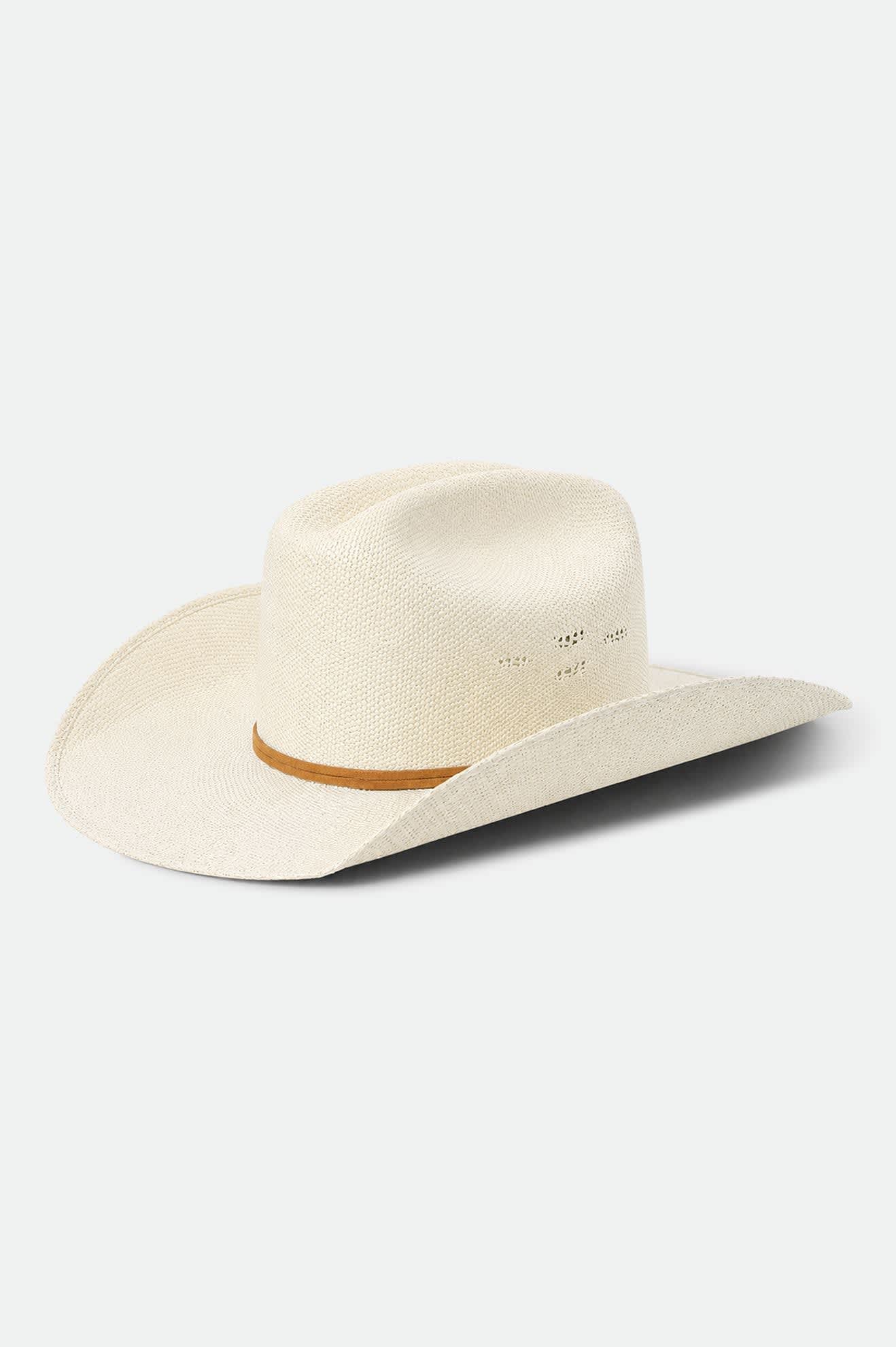 Unisex Laredo Straw Cowboy Hat in the color Bone - Front Product Laydown Image