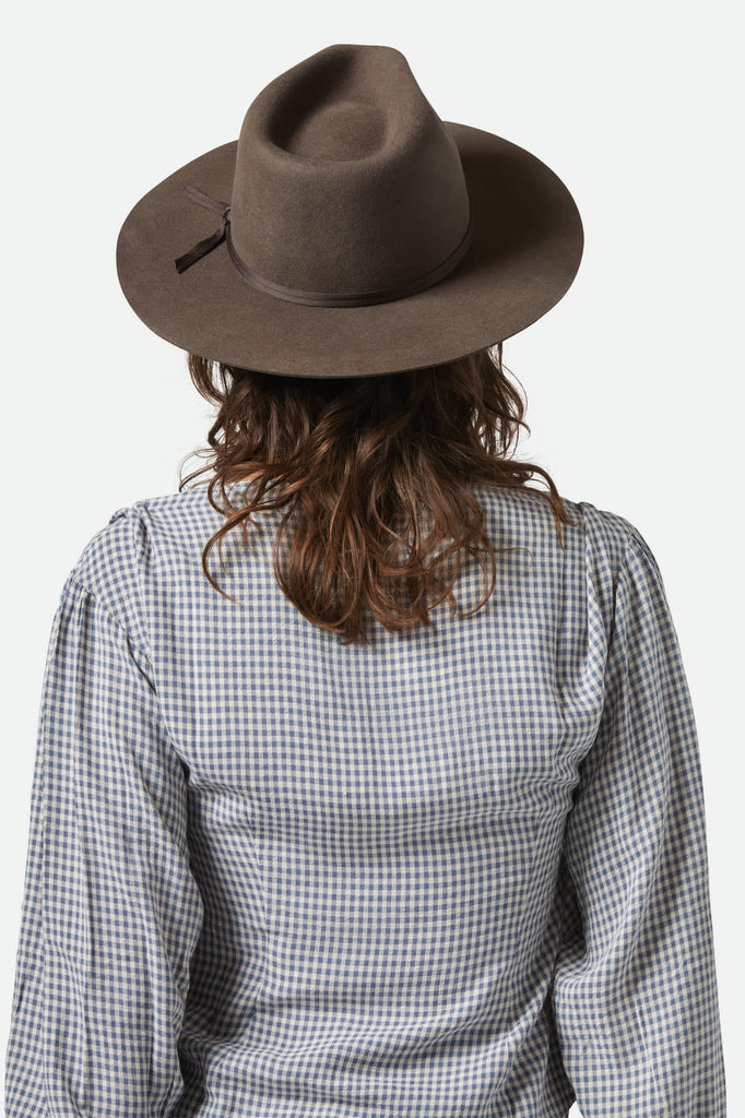 Unisex Cohen Cowboy Hat in the color Brown - Women's Back View