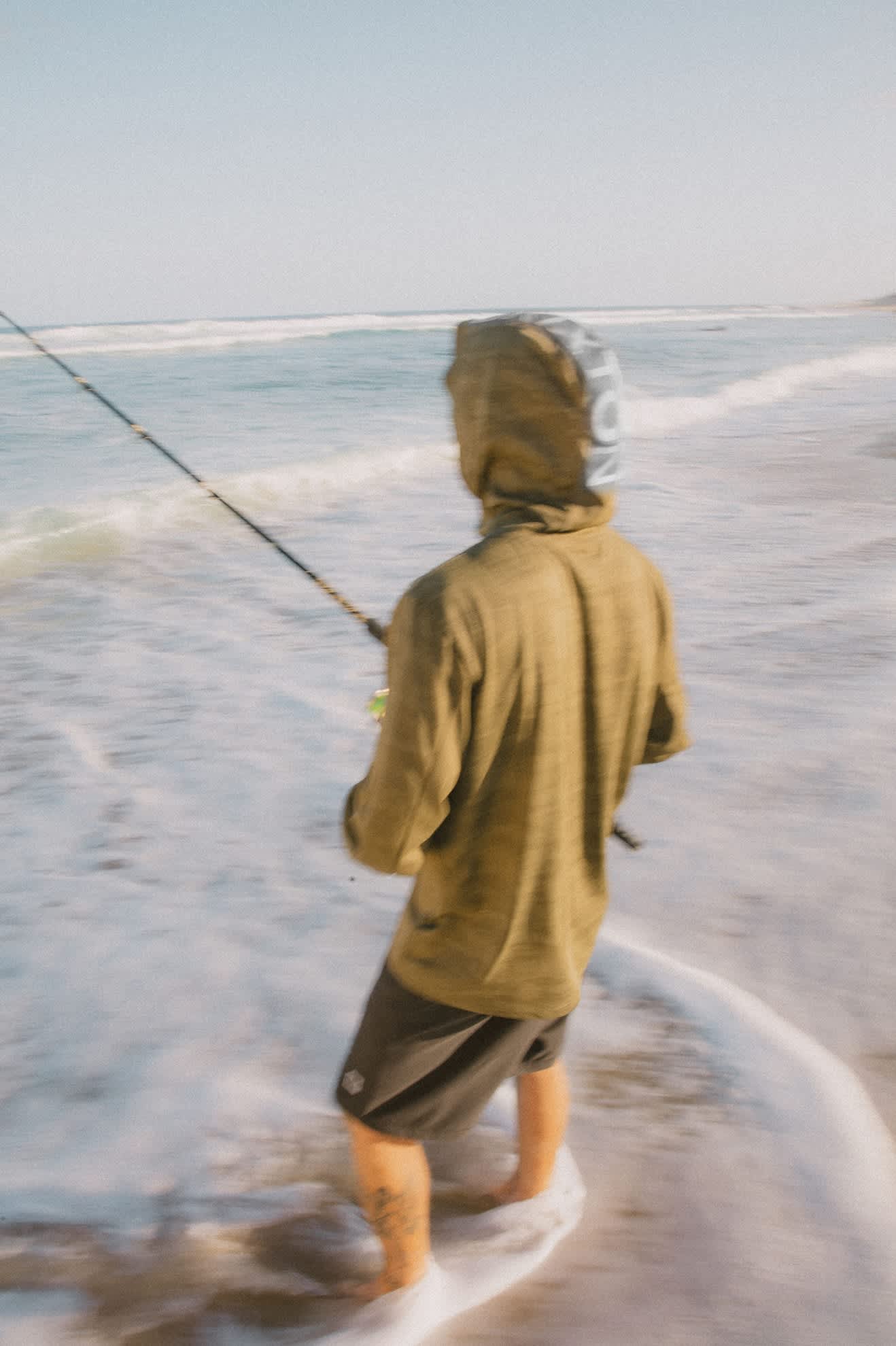 Men's Journey Long Sleeve Sun Hoodie in the color Olive Tiger Camo - Men's Lifestyle image
