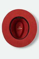 Unisex Wesley Fedora in the color Red Earth/Wax Paper - Additional Laydown image