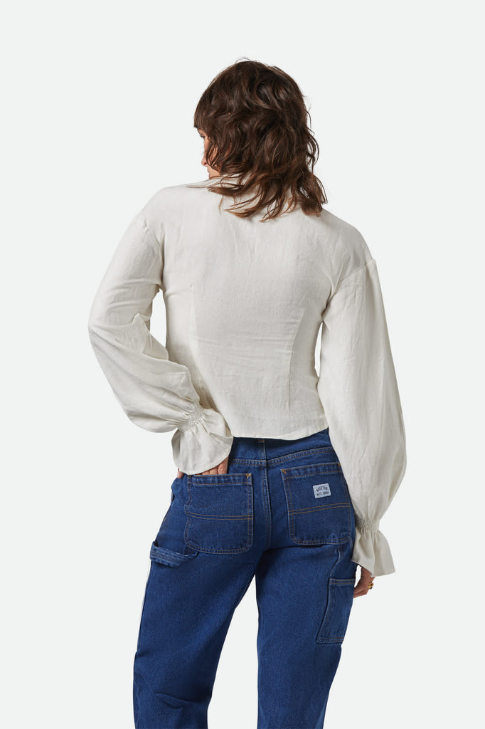 Women's The Meadow Blouse in the color Off White - Women's Back View