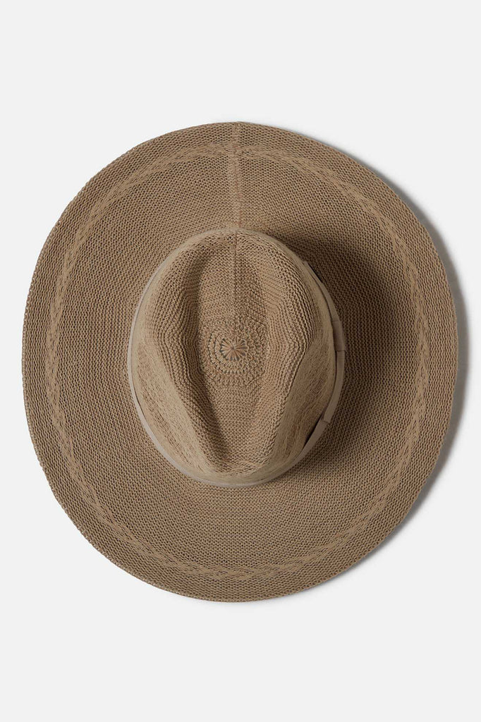 Women's Lyons Knit Pattern Packable Hat in the color Light Tan/Light Tan - Additional Laydown image