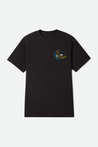 Men's Opal Short Sleeve Standard T-Shirt in the color Black Worn Wash - Front Product Laydown Image