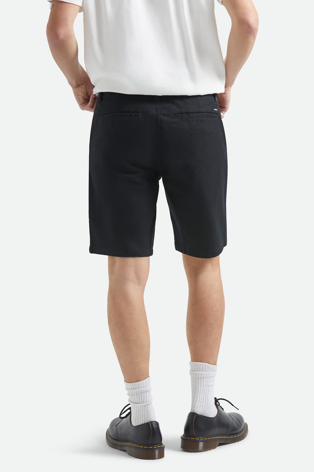 Men's Santo Chino Short in the color Black - Men's Back View