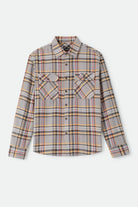 Men's Bowery Flannel in the color Washed Grey/Multi - Front Product Laydown Image