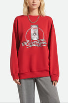 Women's Coors Light Caster Crew in the color Coors Red - Women's Front View