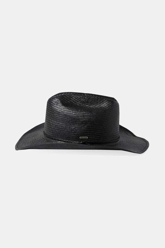 Brixton Unisex Range Straw Cowboy Hat - Black | Extra Shot