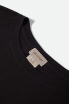 Women's Carefree Organic Garment Dye Cinch T-Shirt in the color Black - Additional Laydown image