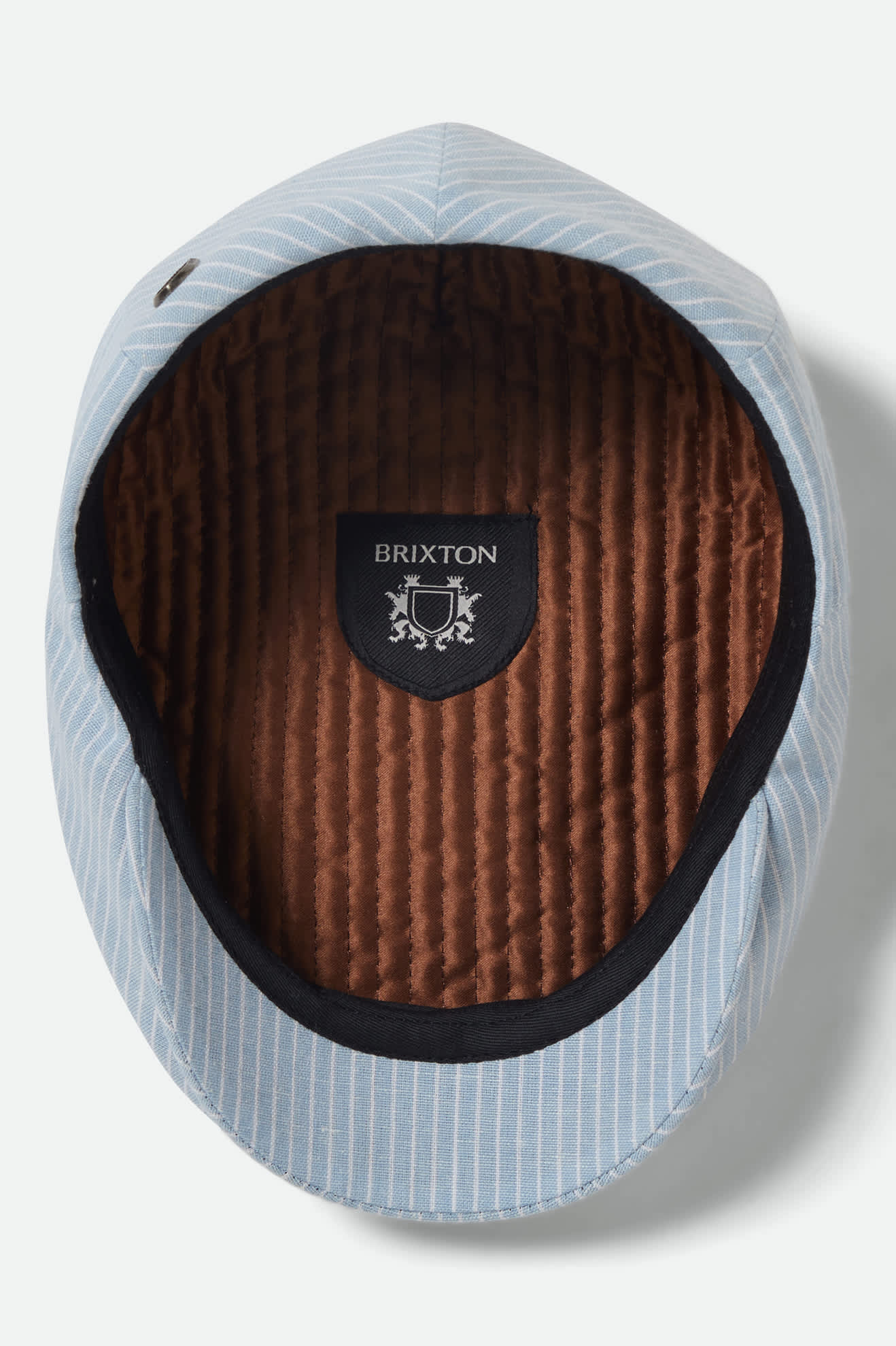 Unisex Hooligan Flat Cap in the color Light Blue/White - Additional Laydown image