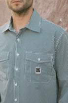 Men's Journey Lightweight Long Sleeve Shirt in the color Navy/White Stripe - Men's Lifestyle 3.0