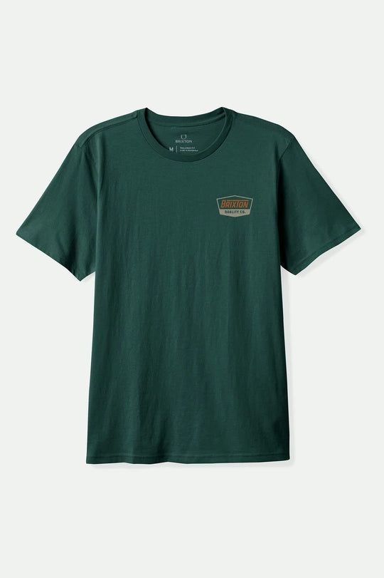 Men's Regal S/S Standard T-Shirt in the color Deep Emerald/Rust/Sand - Front Product View