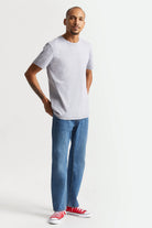 Men's Premium Cotton S/S Tailored T-Shirt in the color Heather Grey - Men's Featured View