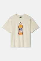 Men's Colt 45 Forty Oz Short Sleeve Oversized T-Shirt in the color Natural - Front Product Laydown Image
