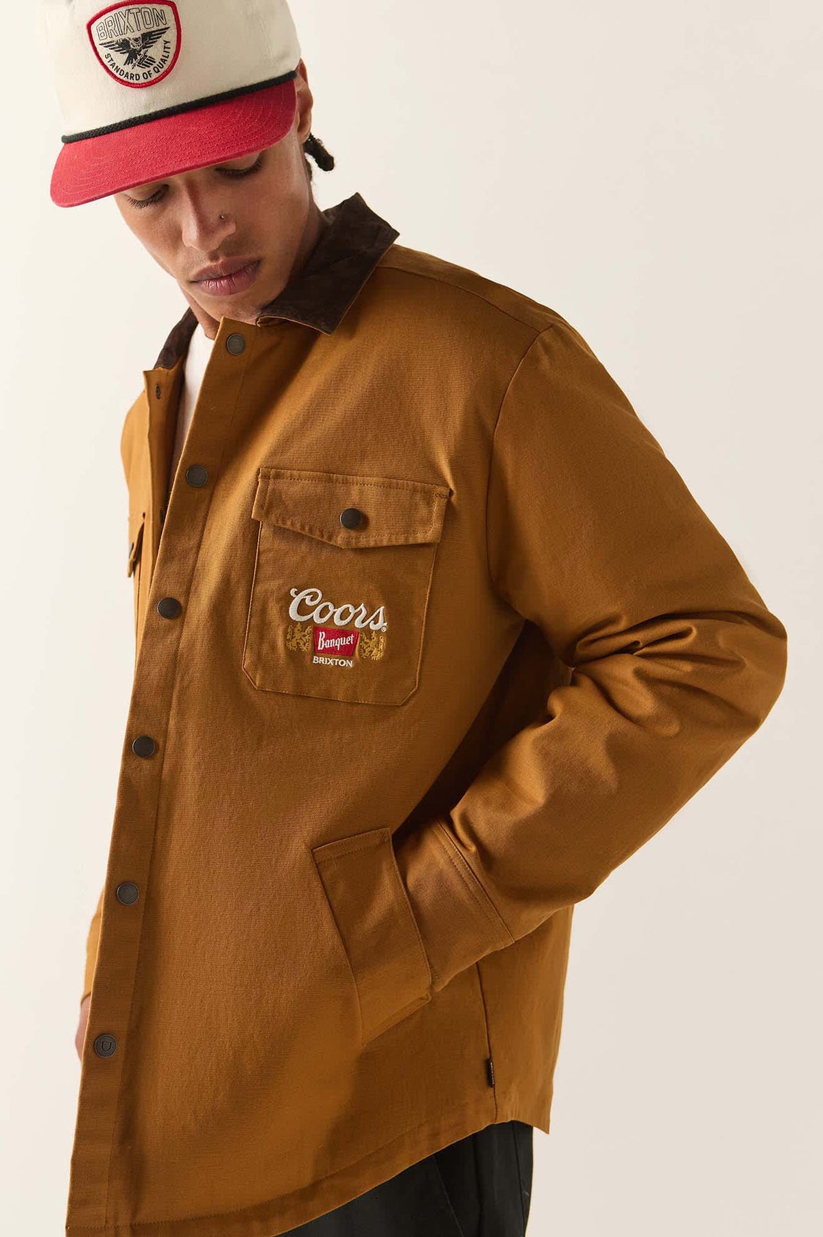Men's Coors Durham Lined Jacket in the color Golden Brown - Men's Side View
