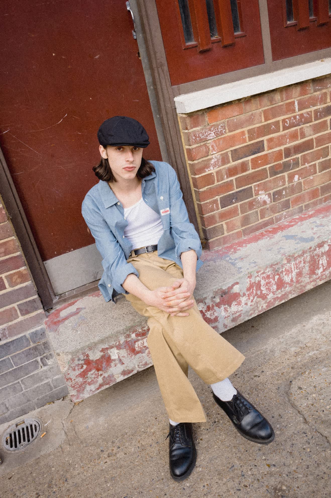 Men's Trademark Long Sleeve Shirt in the color Blue Chambray Micro Stripe - Men's Lifestyle 3.0