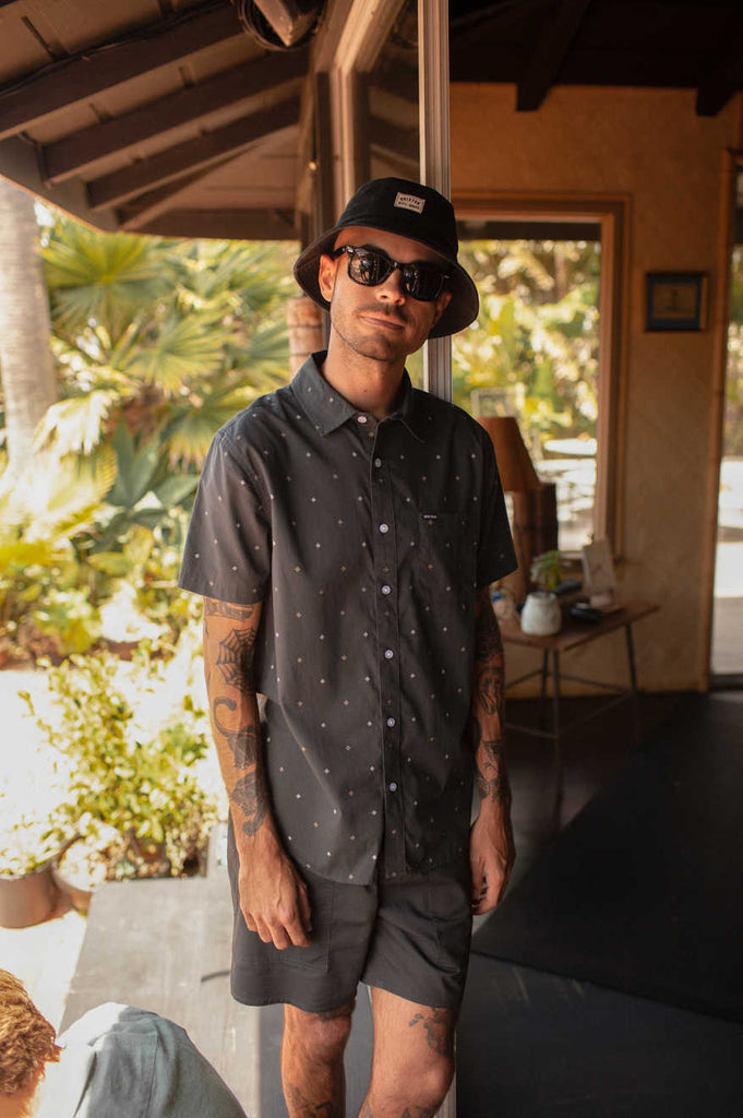 Men's Lifestyle 1 | Charter Print S/S Shirt - Washed Black Pyramid