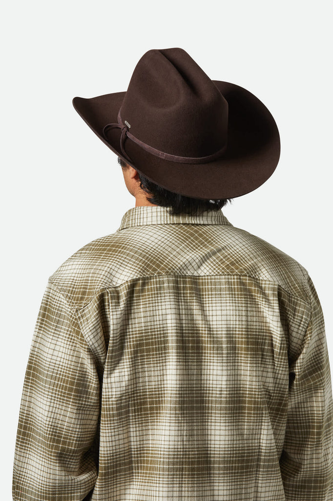 Unisex Laredo Cowboy Hat in the color Dark Brown - Men's Back View