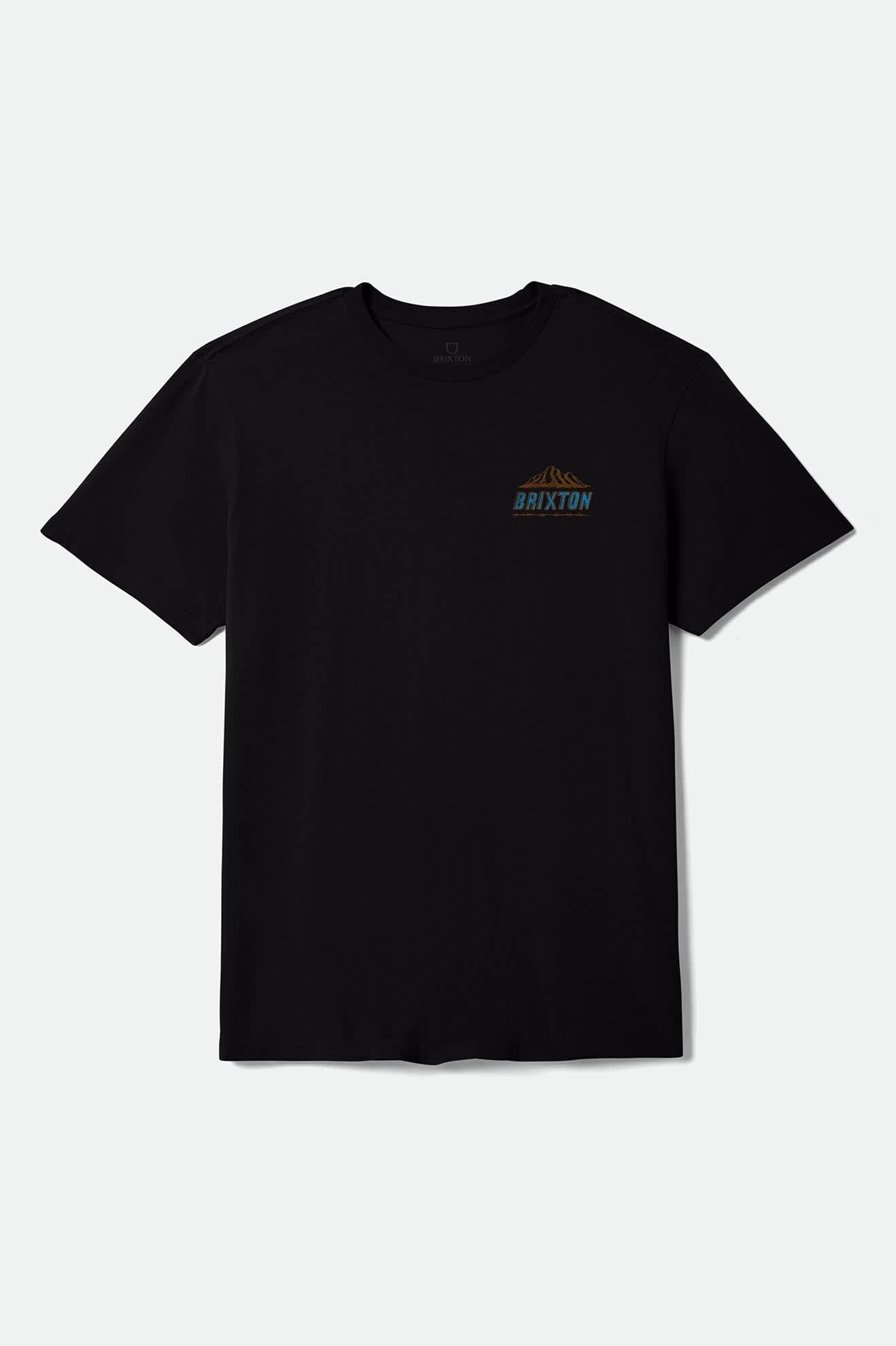 Men's Madden Short Sleeve Standard T-Shirt in the color Black Worn Wash - Front Product Laydown Image