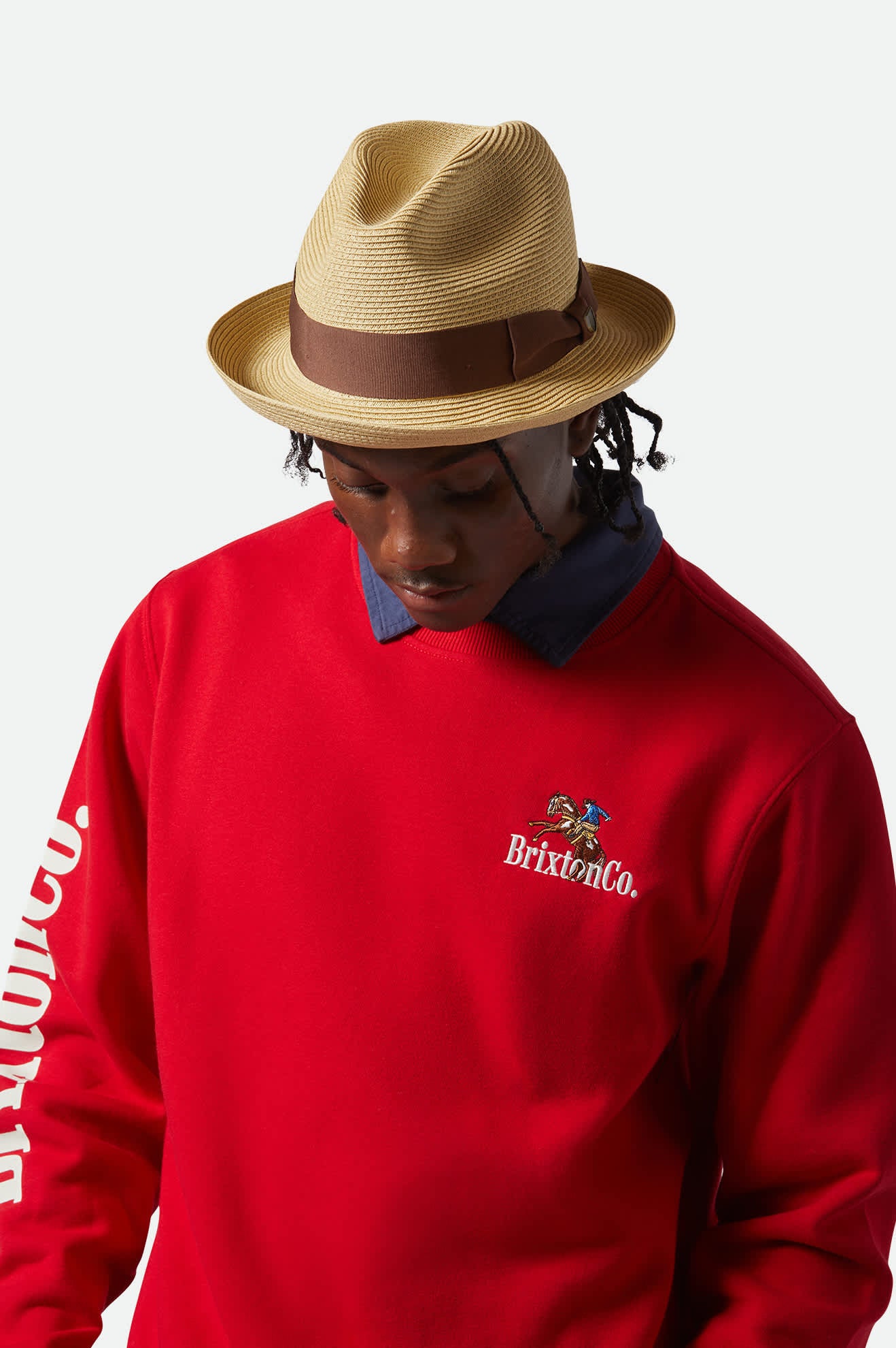 Unisex Horton Convertabrim Packable Fedora in the color Dark Tan/Light Brown - Men's Side View