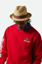 Unisex Horton Convertabrim Packable Fedora in the color Dark Tan/Light Brown - Men's Side View